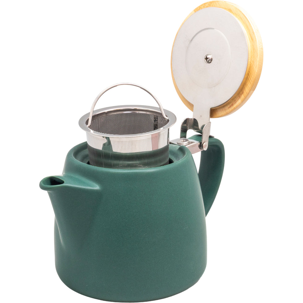 Nerthus porcelāna tējkanna ar sietiņu, 500 ml, zaļa