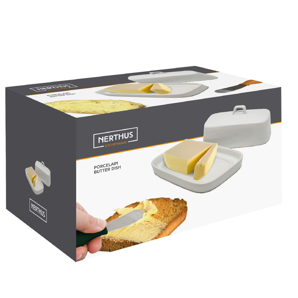 Nerthus porcelāna sviesta trauks