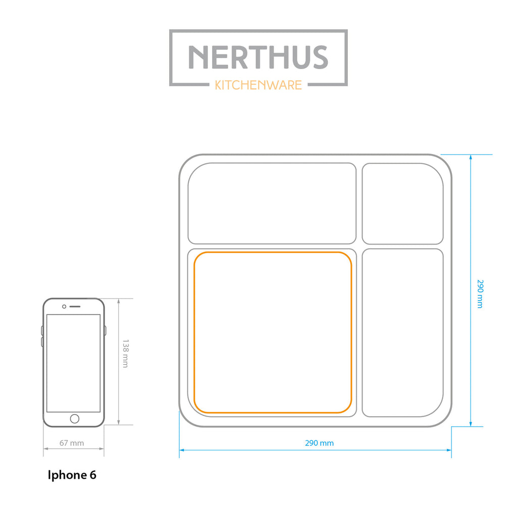 Nerthus uzkodu trauks ar bambusa dēlīti