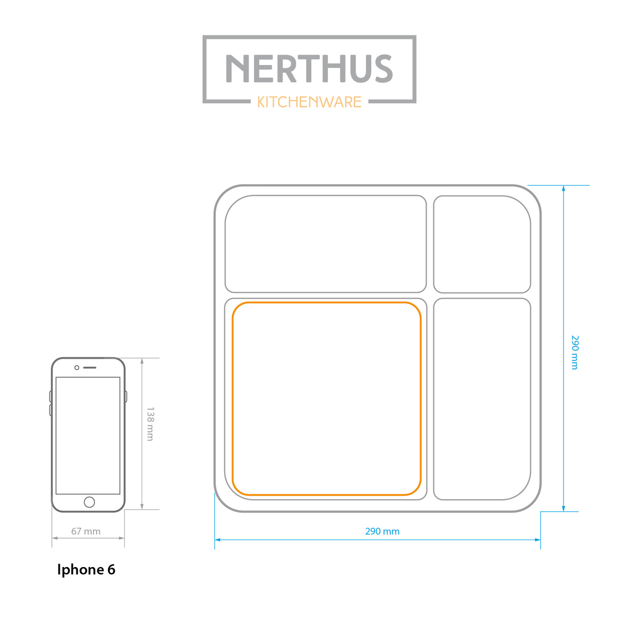 Nerthus uzkodu trauks ar bambusa dēlīti
