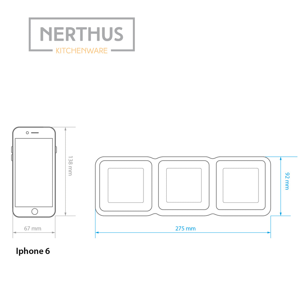 Nerthus porcelāna trauks uzkodām
