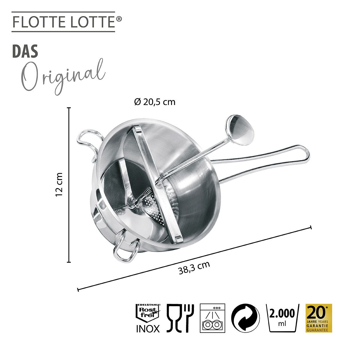 Augļu un dārzeņu smalcinātājs-dzirnaviņas GEFU FLOTTE LOTTE