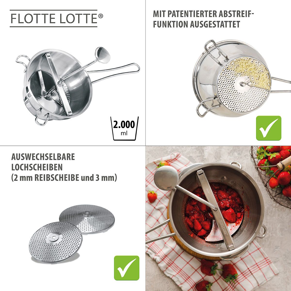 Augļu un dārzeņu smalcinātājs-dzirnaviņas GEFU FLOTTE LOTTE