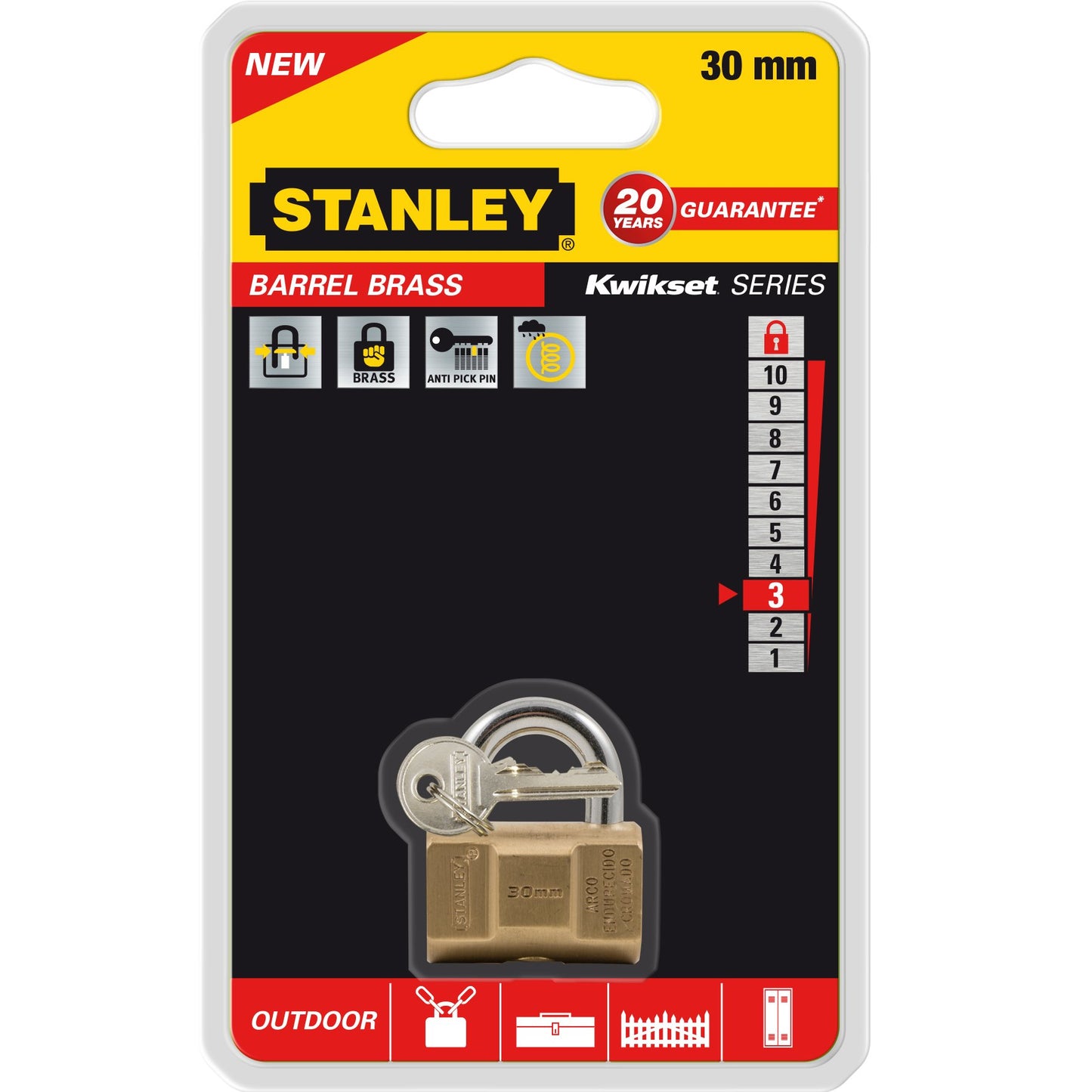 Piekaramā atslēga 30mm Stanley misiņa S742-045