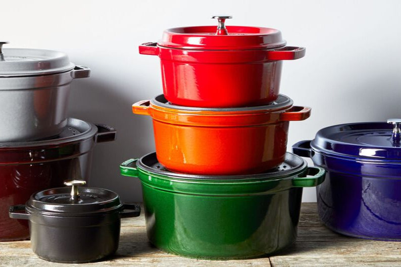 Emaljēts čuguna katls ar vāku Staub 24cm 3,8L La Cocotte, bordo