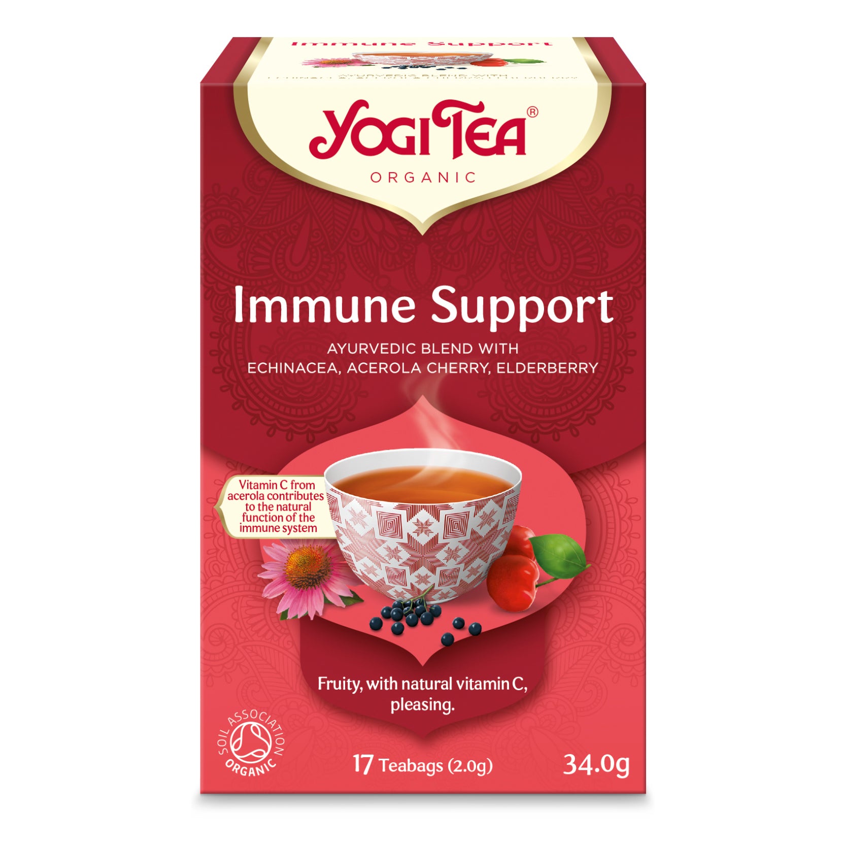 BIO tēja imunitātei Yogi Tea Immune Support, 17 tējas maisiņi
