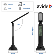 LED galda lampa-kalendārs AVIDE uzlād. 5W 4000K melna