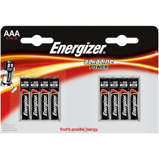 Baterijas Energizer Alkaline Power AAA, 1.5V  LR3, 8gab.