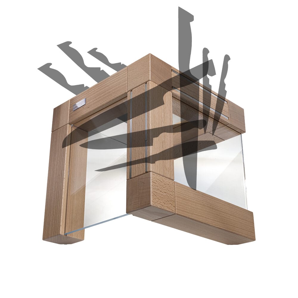 Artelegno Grand Prix magnētiskais nažu bloks | dižskābardis un plexiglass