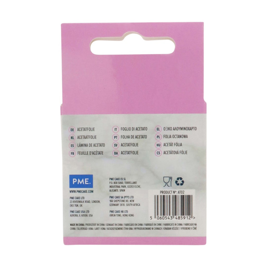 Acetāta folijas lente kūkām PME Cake 5cm x 5m