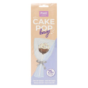 Caurspīdīgi maisiņi konfektēm uz kociņa 254 x 76mm PME Cake Cake Pop Bags 25gab