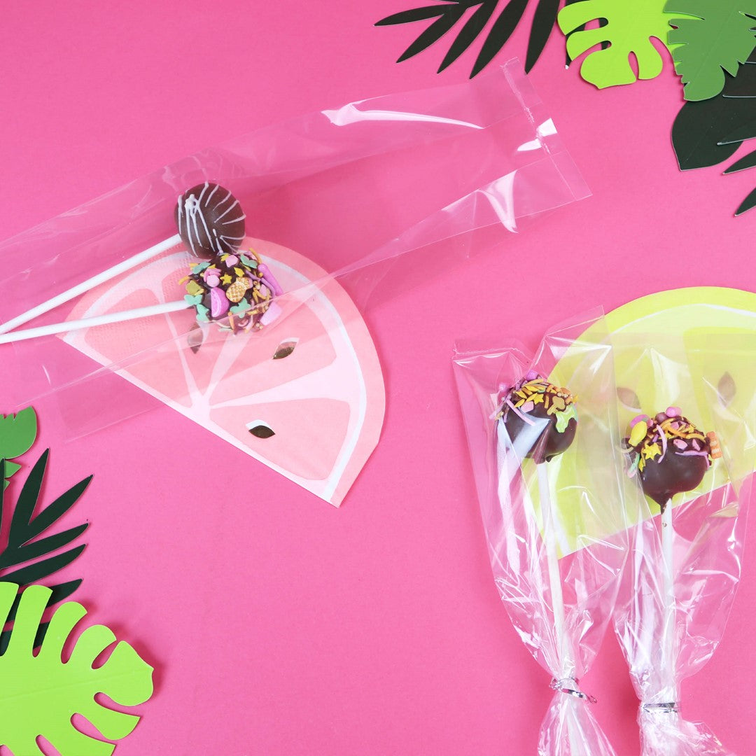 Caurspīdīgi maisiņi konfektēm uz kociņa 254 x 76mm PME Cake Cake Pop Bags 25gab