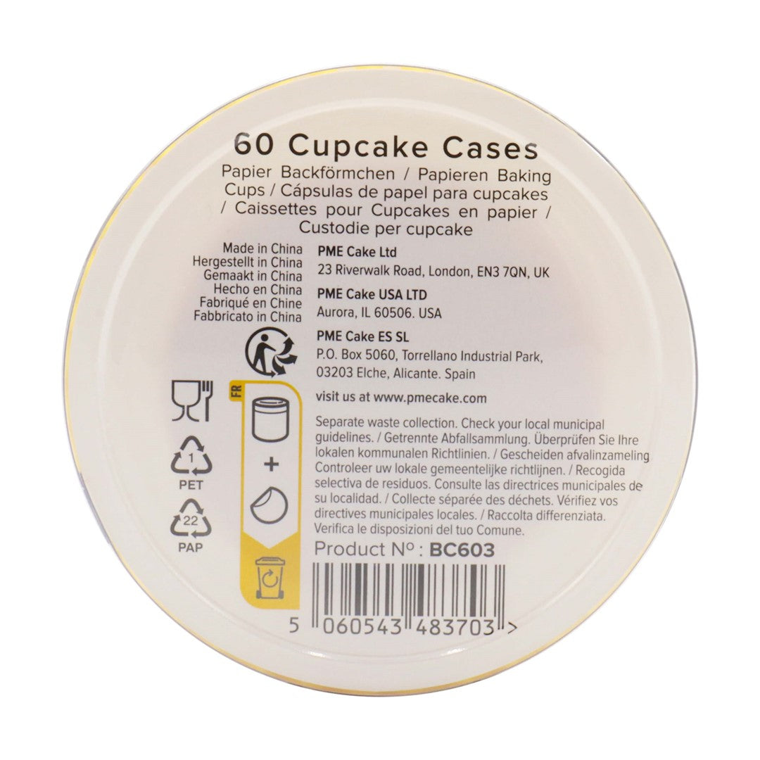 Kēksiņu papīra formiņas PME Cake 60gab. Ø 5cm