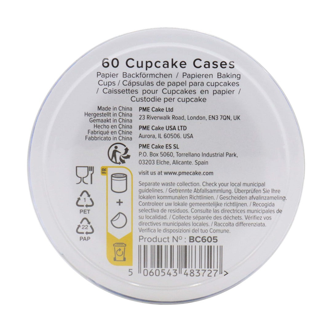 Kēksiņu papīra formiņas PME Cake 60gab. Ø 5cm