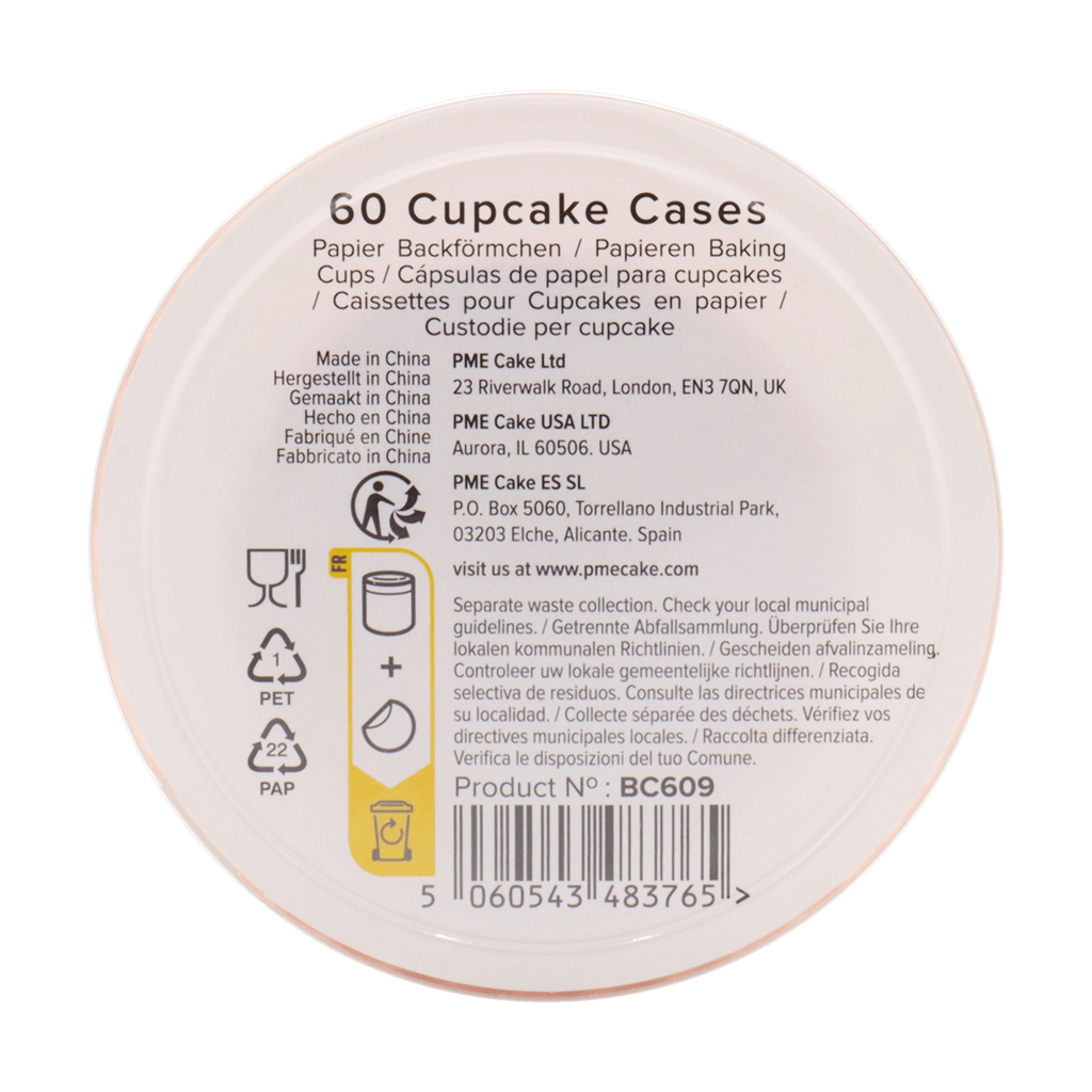 Kēksiņu papīra formiņas PME Cake 60gab. Ø 5cm