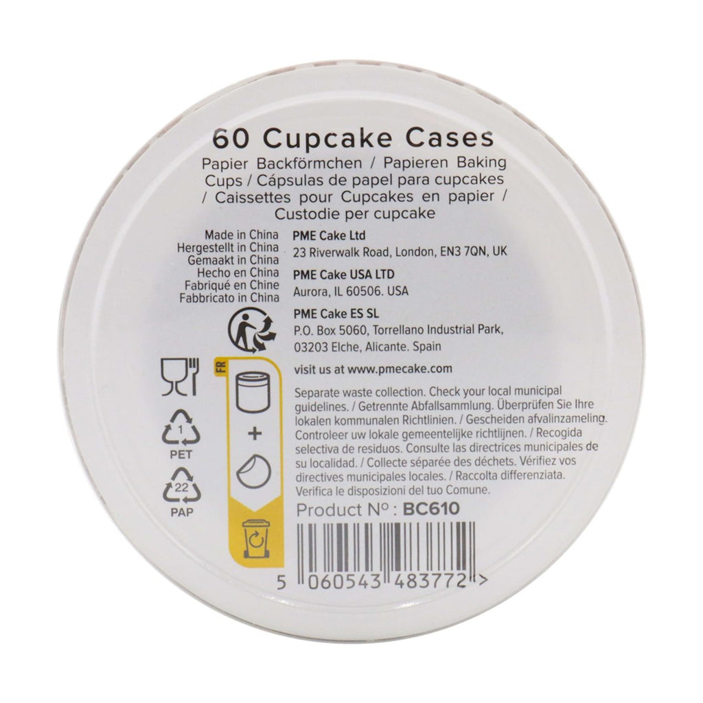 Kēksiņu papīra formiņas PME Cake 60gab. Ø 5cm