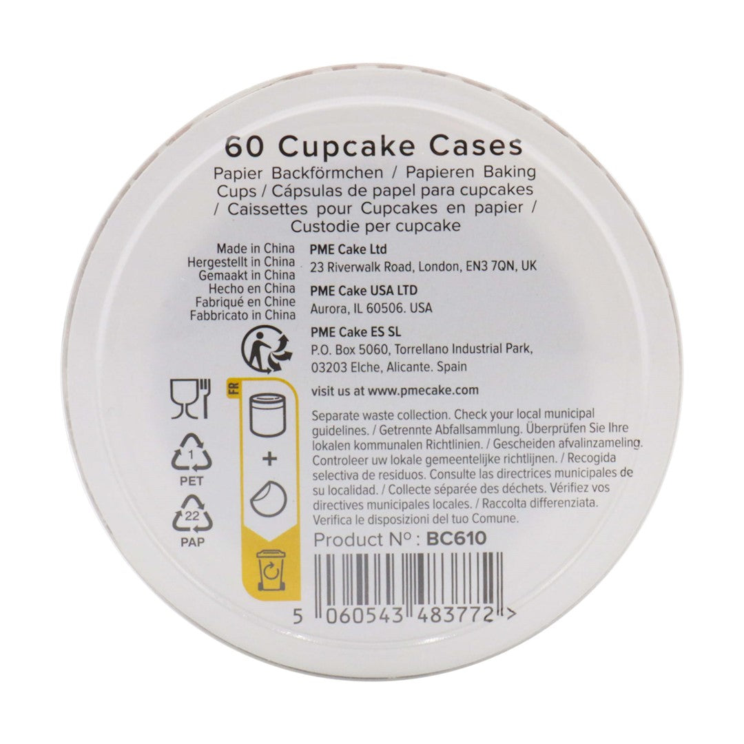 Kēksiņu papīra formiņas PME Cake 60gab. Ø 5cm