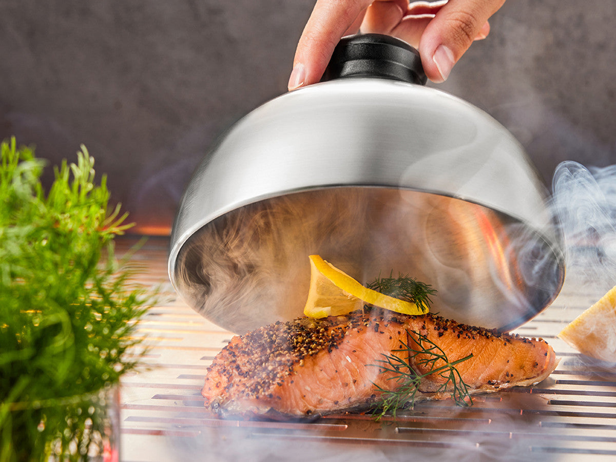 Grilēšanas kupols GEFU bārbekjū BBQ, Ø15,0 cm, burgeriem, dārzeņiem, gaļai, zivīm