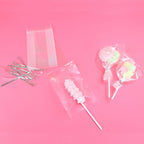 Caurspīdīgi maisiņi saldumiem uz kociņa 152 x 95mm PME Cake LollyPop Bags 25gab