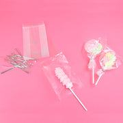 Caurspīdīgi maisiņi saldumiem uz kociņa 152 x 95mm PME Cake LollyPop Bags 25gab
