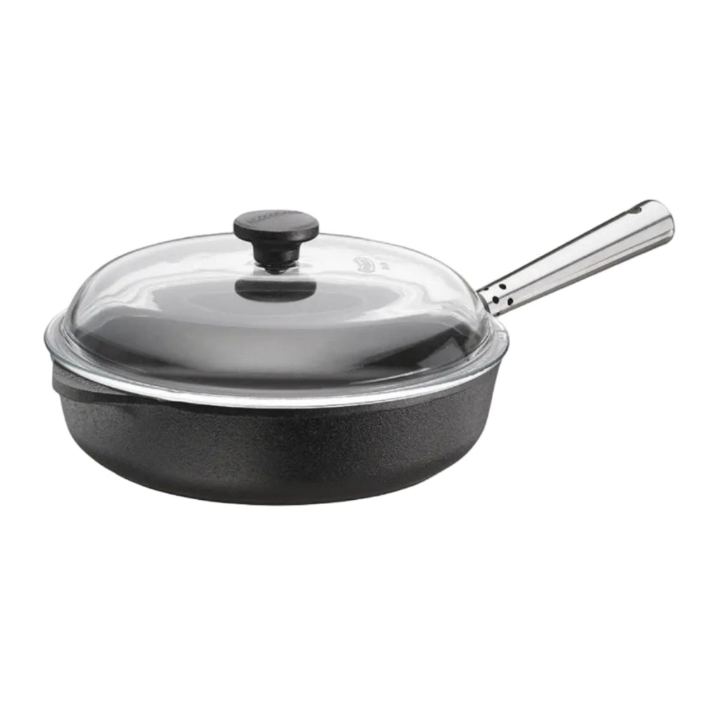 Skeppshult Professional čuguna dziļā panna ar stikla vāku 25 cm