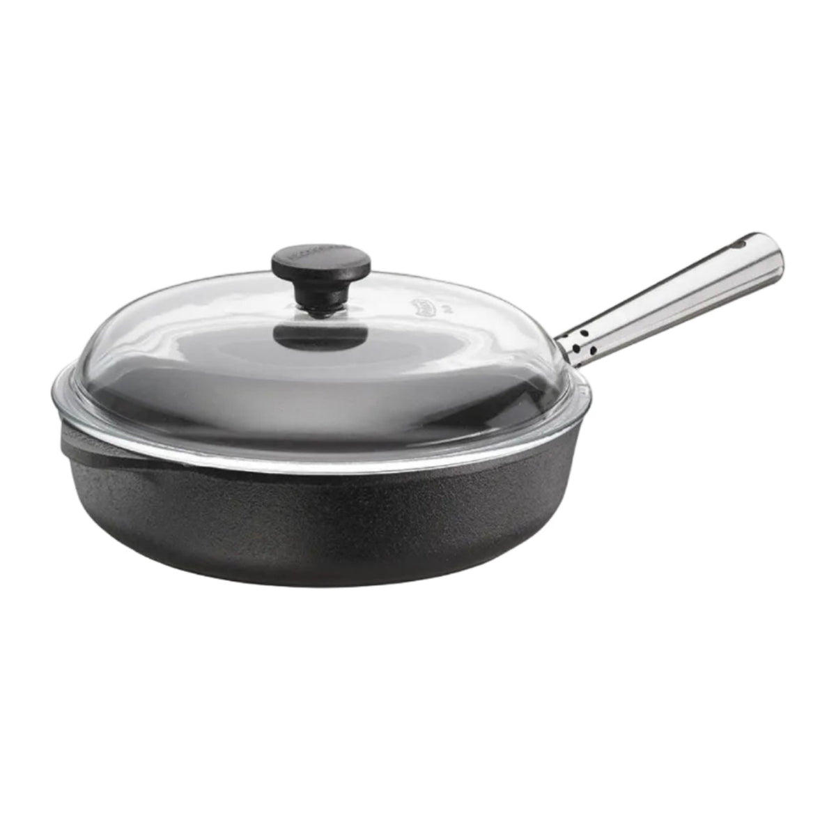 Skeppshult Professional čuguna dziļā panna ar stikla vāku 25 cm