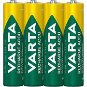 Baterijas lādējamas VARTA Recharge Accu Power AAA, 1000mAh, 4gab.