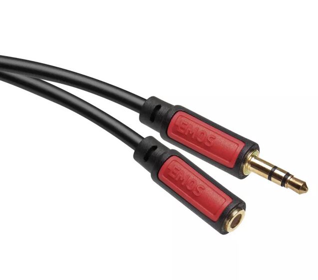 Savienojuma vads audio 3.5mm spraudnis - 3.5mm ligzda 5m EMOS