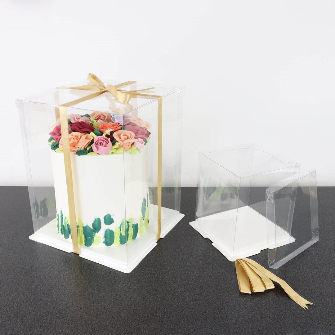 Caurspīdīga kūku dāvanu kaste PME Cake Crystal Cake Box 20cm kūkai