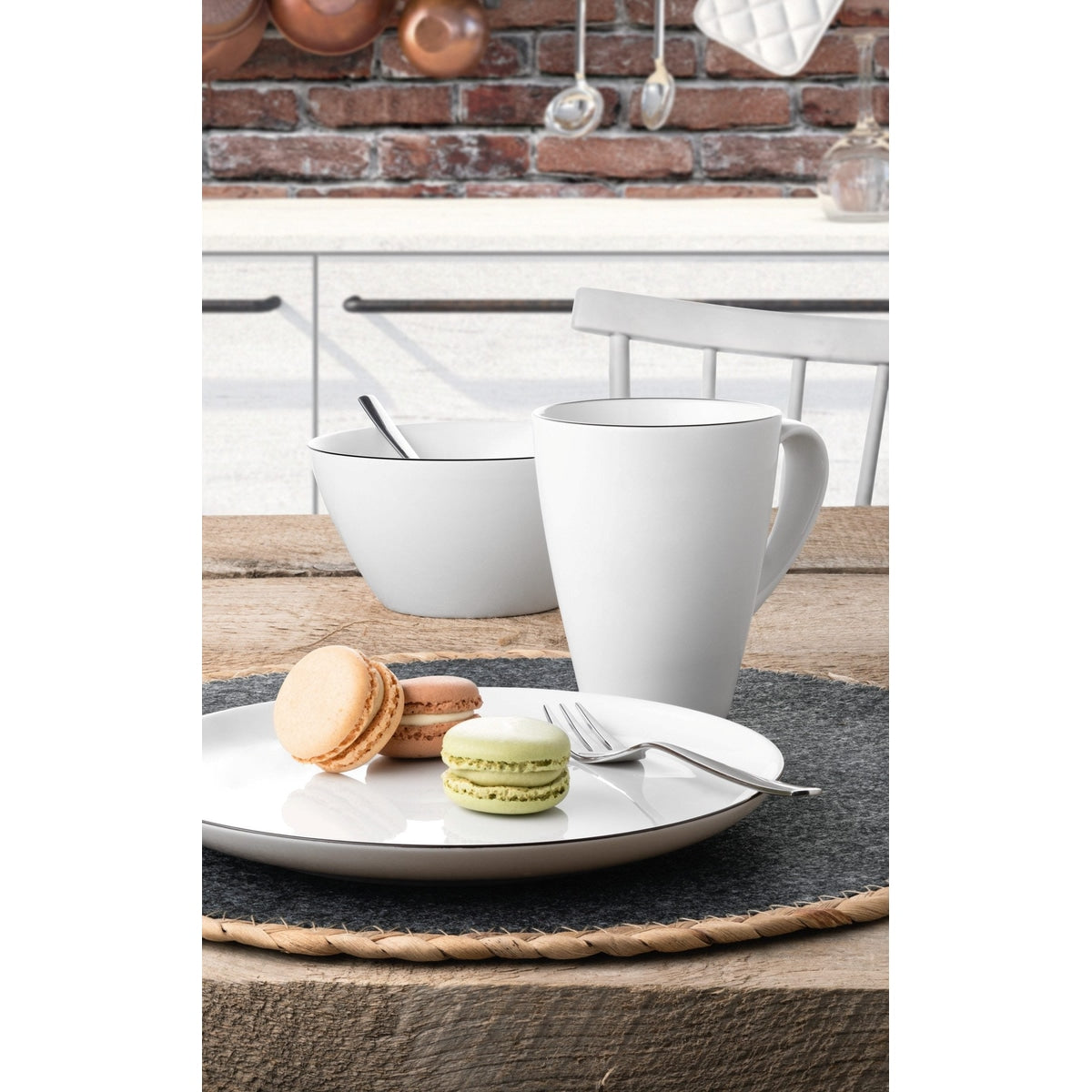 Porcelāna brokastu servīze Black Line Seltmann Weiden 6pers. 18pr.