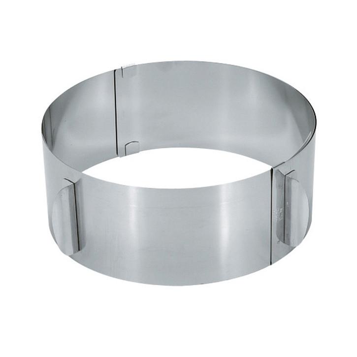 Tortes riņķis ar maināmu diametru GEFU TONDO, 16 - 32cm, h-8,5cm