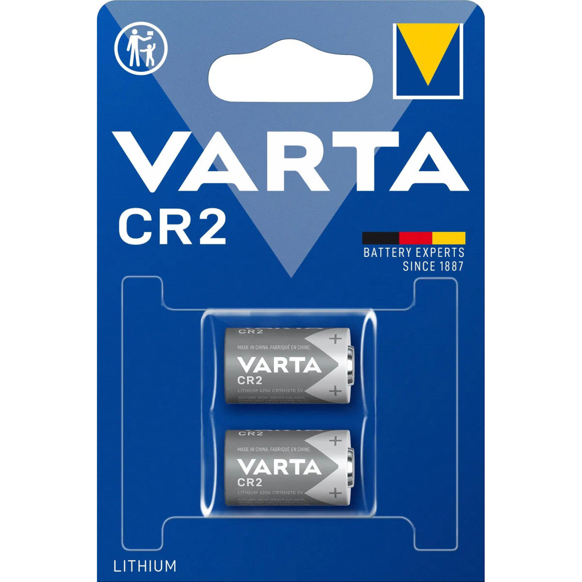 Litija baterija VARTA Photo Lithium CR2 3V, 2 gab.