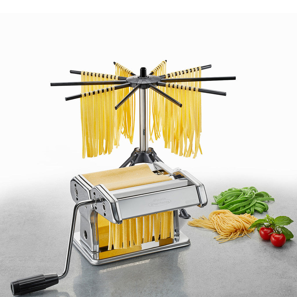 Dāvanu komplekts GEFU pastas mašīna PASTA PERFETTA un pastas žāvētājs DIVERSO