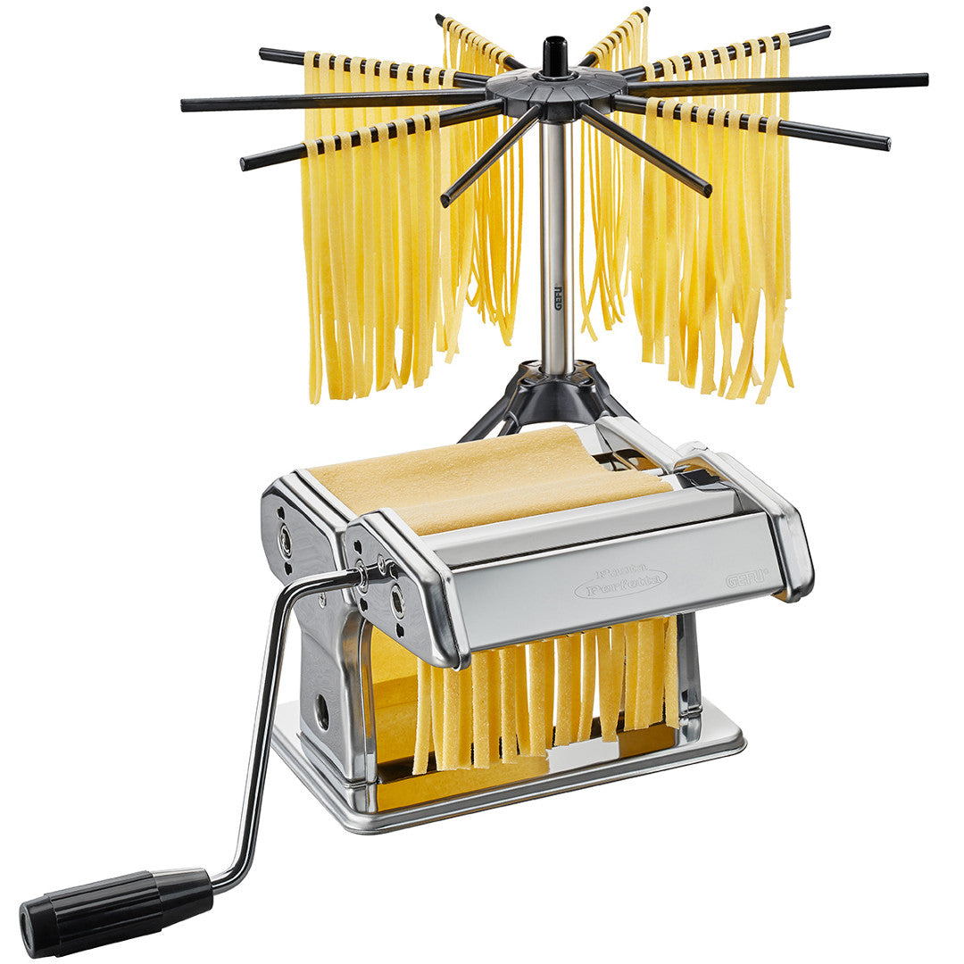 Dāvanu komplekts GEFU pastas mašīna PASTA PERFETTA un pastas žāvētājs DIVERSO