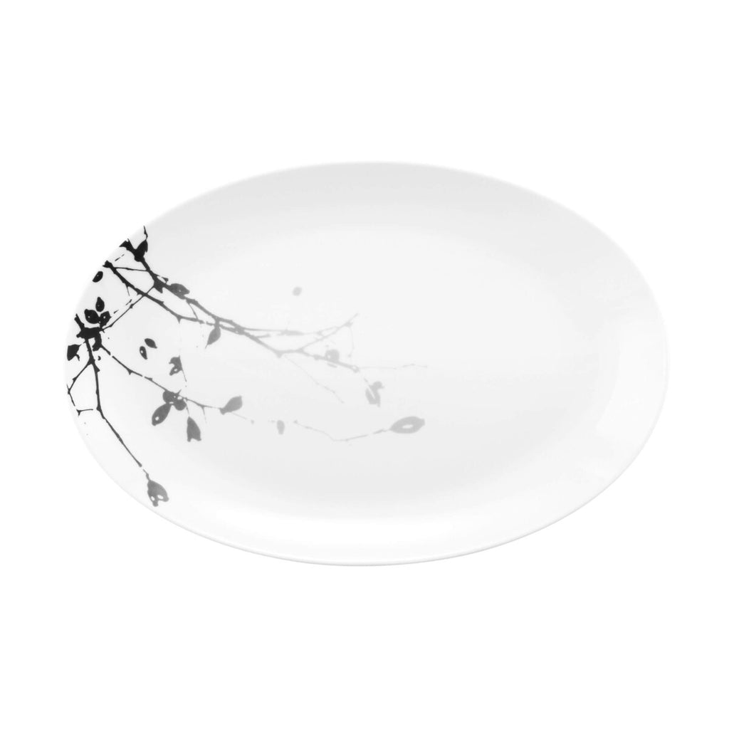 Seltmann Weiden Liberty Dark Rose Hip ovāls porcelāna šķīvis 24 x 14.5cm