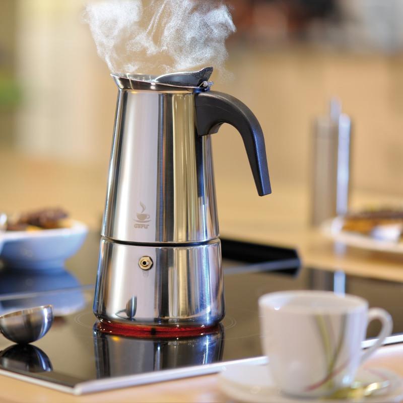 Indukcijas espresso kafijas kanna GEFU EMILIO, 4 tasēm