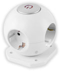Pagarinātājs Globe 3/1.5m 16A a/z/slēdzi balts Entac ESC1.5G3-GLOBE