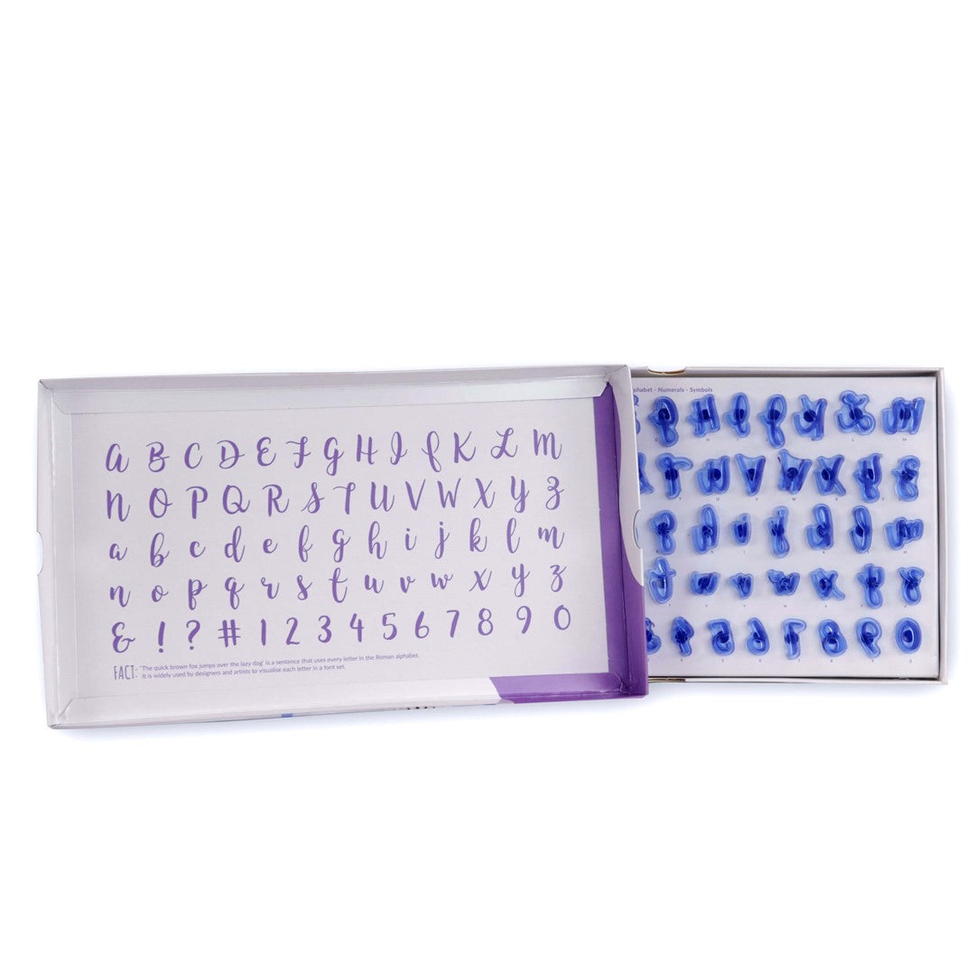 Burtu un ciparu zīmogu komplekts PME Cake Fun Fonts, keksiem un cepumiem