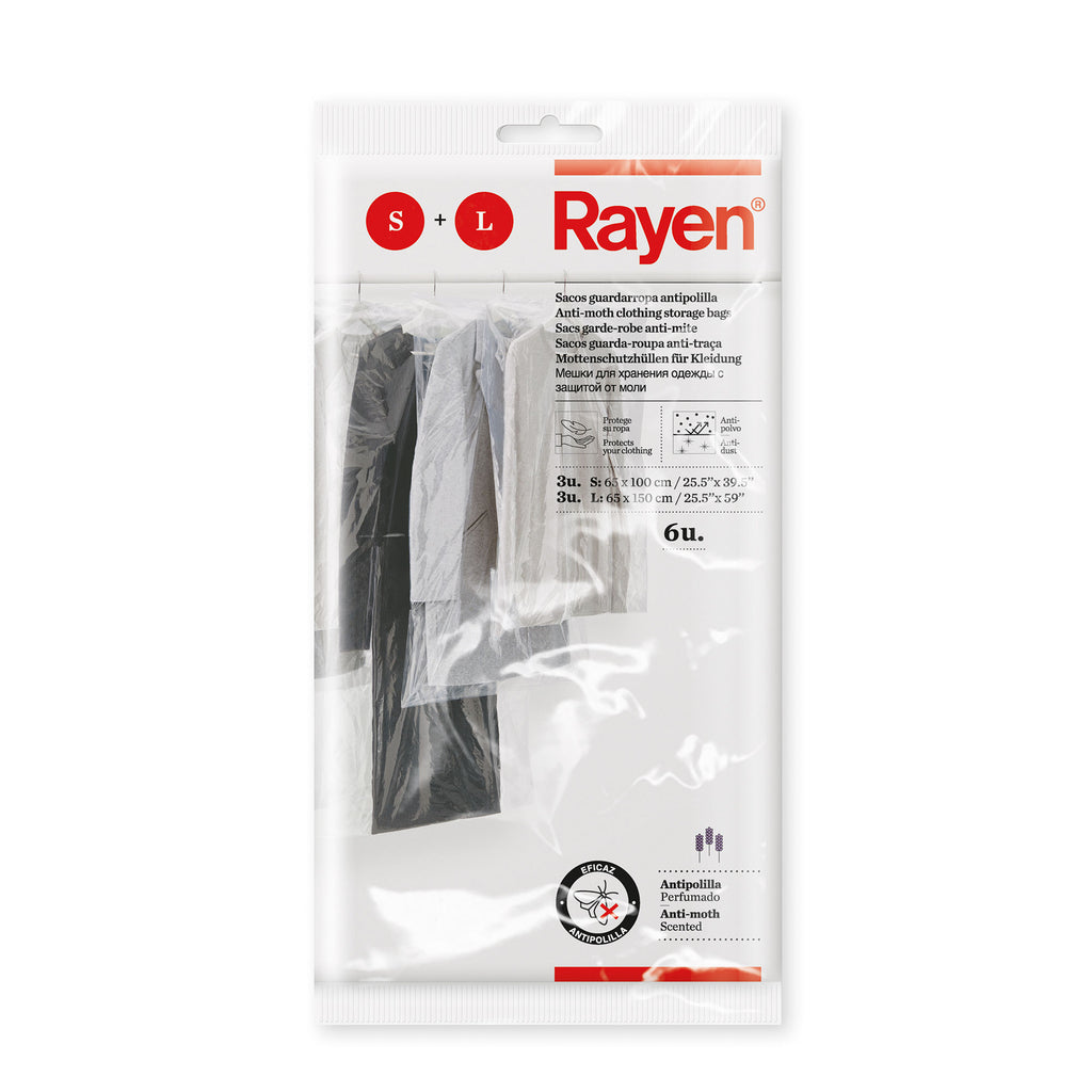 Apģērbu maisi RAYEN 65 x 150cm 3gab. + 65 x 100cm 3gab. RAYEN 