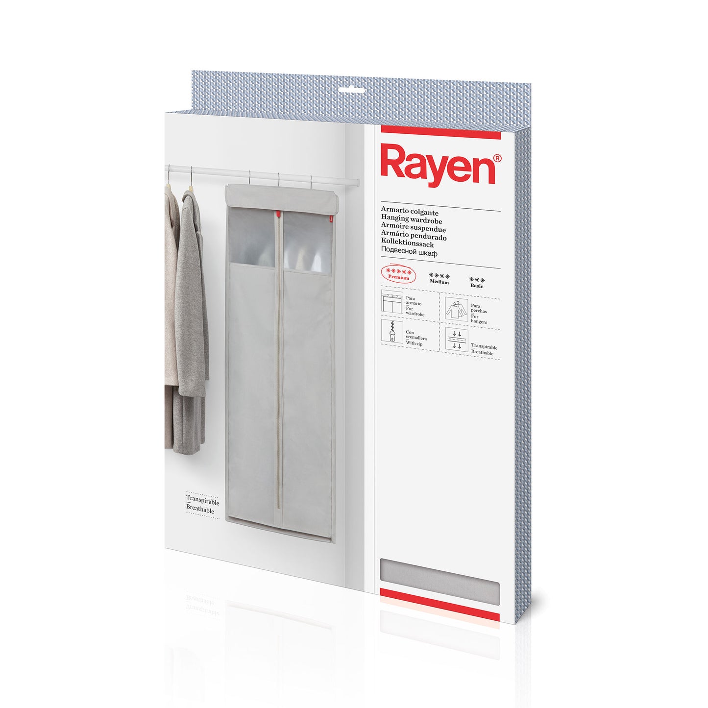 Auduma drēbju skapis 50 x 40 x 125cm RAYEN