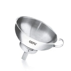 Metāla virtuves piltuve burkām GEFU VERSARE 14cm, ar sietiņu