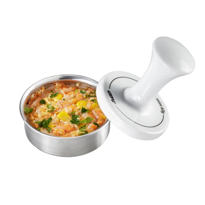 Porcelāna mini burgeru kotlešu prese GEFU SPARK, Ø 8cm