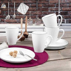 Seltmann Weiden Lido Black Line porcelāna krūzes 350 ml 6gab.