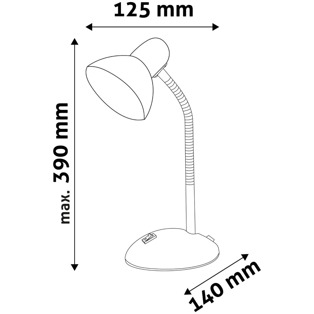 Galda lampa Avide Simple E27 40W sarkana