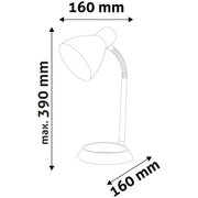 Galda lampa Avide O-Base E27 balta