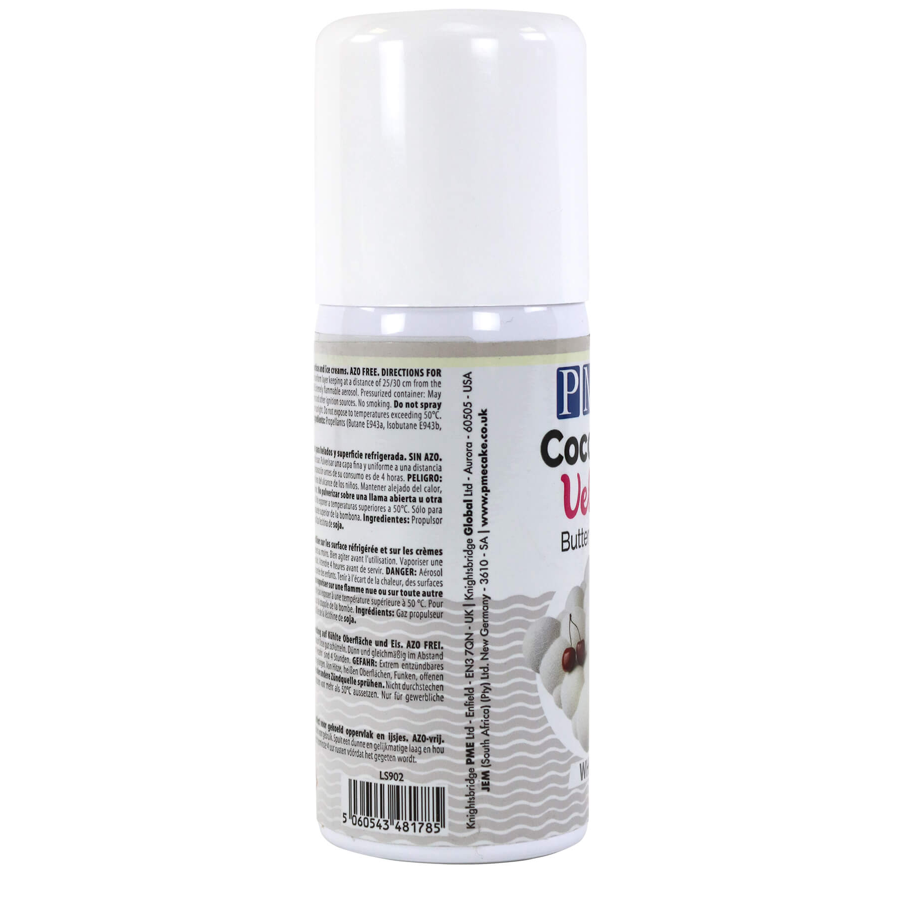 Kakao sviesta aerosols PME Cake balts 100ml