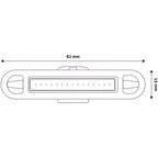 LED velo lukturis 2W, lādējams USB, 100lm sarkans/balts mirgojošs IP44 ENTAC