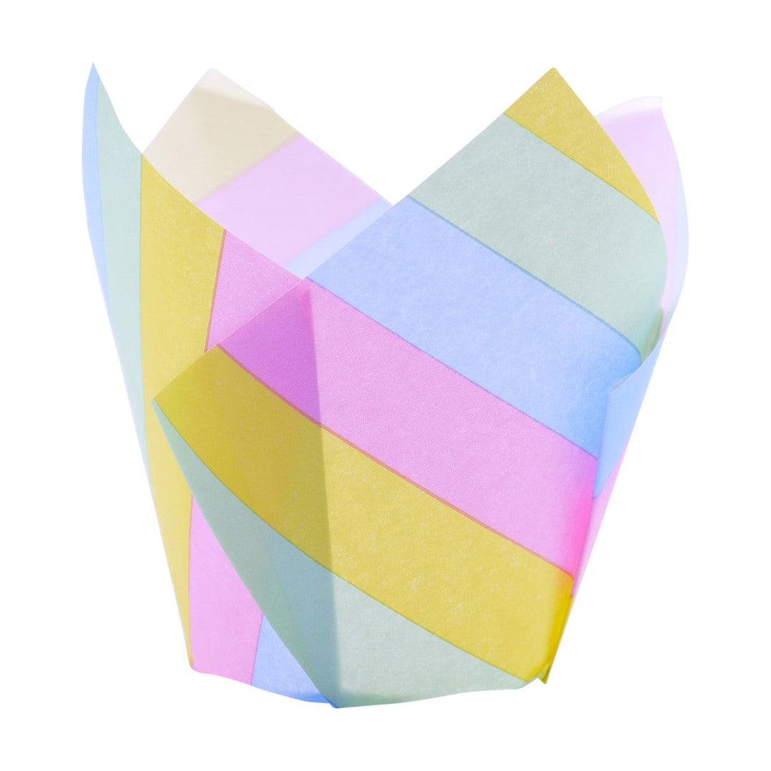 Kēksiņu papīra formiņas 24gab. tulpes formas PME Cake. Ø10cm
