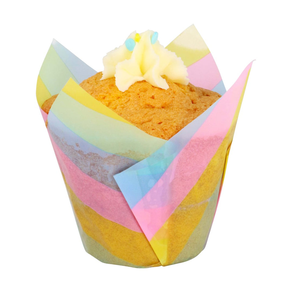 Kēksiņu papīra formiņas 24gab. tulpes formas PME Cake. Ø10cm