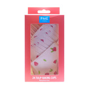 Kēksiņu papīra formiņas  24gab. tulpes formas PME Cake. Ø10cm
